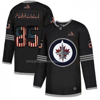 Maglia Hockey Winnipeg Jets Mathieu Perreault 2020 USA Flag Nero
