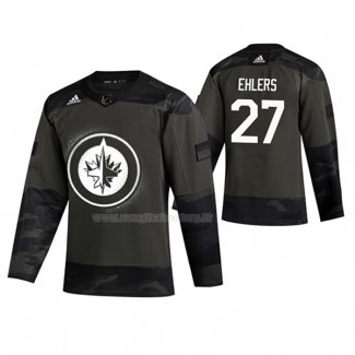Maglia Hockey Winnipeg Jets Nikolaj Ehlers 2019 Veterans Day Camuffamento