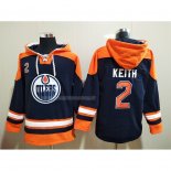 Felpa con Cappuccio Edmonton Oilers Duncan Keith Blu