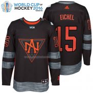 Maglia Hockey America del Norte Jack Eichel Premier 2016 World Cup Nero