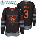 Maglia Hockey America del Norte Seth Jones Premier 2016 World Cup Nero