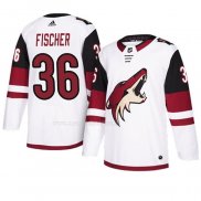 Maglia Hockey Arizona Coyotes Christian Fischer Autentico Away Bianco