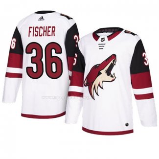 Maglia Hockey Arizona Coyotes Christian Fischer Autentico Away Bianco