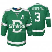 Maglia Hockey Bambino Dallas Stars John Klingberg Replica Giocatore 2020 Winter Classic Verde