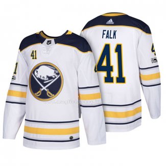 Maglia Hockey Buffalo Sabres Justin Falk 2018 New Season Team Road Bianco