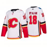 Maglia Hockey Calgary Flames Matt Stajan Away Premier 2017-2018 Bianco