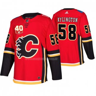 Maglia Hockey Calgary Flames Oliver Kylington Home Autentico Rosso