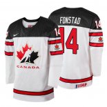 Maglia Hockey Canada Cole Fonstad 2018 Iihf World Championship Giocatore Bianco