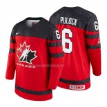 Maglia Hockey Canada Ryan Pulock 2018 Iihf World Championship Giocatore Rosso