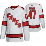 Maglia Hockey Carolina Hurricanes James Reimer Away Autentico Bianco