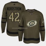 Maglia Hockey Carolina Hurricanes Joakim Nordstrom 2018 Salute To Service Verde Militare
