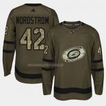 Maglia Hockey Carolina Hurricanes Joakim Nordstrom 2018 Salute To Service Verde Militare