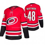 Maglia Hockey Carolina Hurricanes Jordan Martinook Home Autentico Rosso