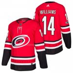 Maglia Hockey Carolina Hurricanes Justin Williams Home Autentico 2018 Rosso