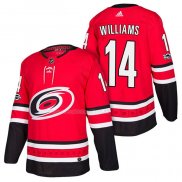 Maglia Hockey Carolina Hurricanes Justin Williams Home Autentico 2018 Rosso