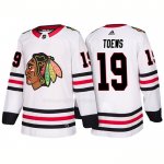 Maglia Hockey Chicago Blackhawks Jonathan Toews Away 2018 Bianco