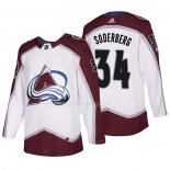 Maglia Hockey Colorado Avalanche Carl Soderberg 2018 Bianco