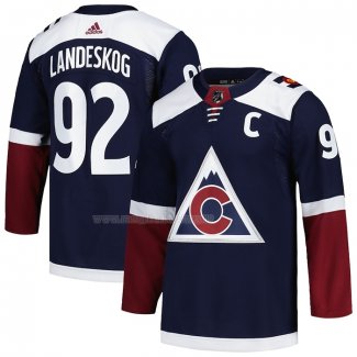 Maglia Hockey Colorado Avalanche Gabriel Landeskog Alternato Primegreen Autentico Pro Blu