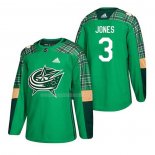 Maglia Hockey Columbus Blue Jackets Seth Jones 2018 Dia de San Patricio Verde