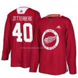 Maglia Hockey Detroit Red Wings Henrik Zetterberg New Season Practice Rosso