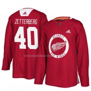 Maglia Hockey Detroit Red Wings Henrik Zetterberg New Season Practice Rosso