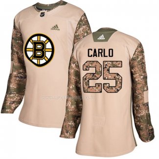 Maglia Hockey Donna Boston Bruins Brandon Carlo Autentico 2017 Veterans Day Camuffamento