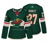 Maglia Hockey Donna Minnesota Wild Kyle Quincey Autentico Giocatore Verde
