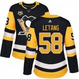 Maglia Hockey Donna Pittsburgh Penguins Kris Letang 50 Anniversary Home Premier Nero