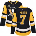 Maglia Hockey Donna Pittsburgh Penguins Paul Martin 50 Anniversary Home Premier Nero