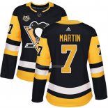 Maglia Hockey Donna Pittsburgh Penguins Paul Martin 50 Anniversary Home Premier Nero