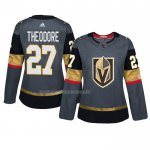 Maglia Hockey Donna Vegas Golden Knights Shea Theodore Home Autentico Giocatore Gris