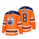 Maglia Hockey Edmonton Oilers Ty Rattie Autentico Home 2018 Arancione