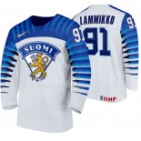 Maglia Hockey Finlandia Juho Lammikko Home 2020 Iihf World Championship Bianco