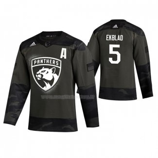 Maglia Hockey Florida Panthers Aaron Ekblad 2019 Veterans Day Camuffamento