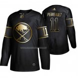 Maglia Hockey Golden Edition Buffalo Sabres Gilbert Perreault Retired Giocatore Autentico Nero