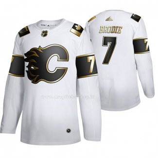 Maglia Hockey Golden Edition Calgary Flames T. J. Brodie Limited Bianco