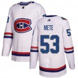 Maglia Hockey Montreal Canadiens Victor Mete Autentico 2017 100 Classic Bianco