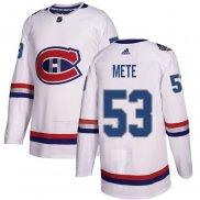 Maglia Hockey Montreal Canadiens Victor Mete Autentico 2017 100 Classic Bianco
