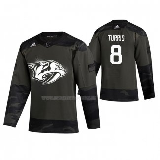 Maglia Hockey Nashville Predators Kyle Turris 2019 Veterans Day Camuffamento