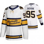 Maglia Hockey Nashville Predators Matt Duchene Breakaway Giocatore Throwback 2020 Winter Classic Bianco