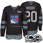Maglia Hockey New York Rangers Chris Kreider 1917-2017 100th Anniversario Nero