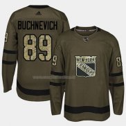 Maglia Hockey New York Rangers Pavel Buchnevich 2018 Salute To Service Verde Militare