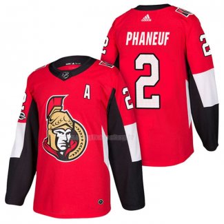 Maglia Hockey Ottawa Senators Dion Phaneuf Autentico Home 2018 Rosso