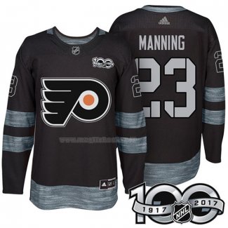 Maglia Hockey Philadelphia Flyers Brandon Manning 1917-2017 100th Anniversario Nero