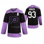 Maglia Hockey Philadelphia Flyers Jakub Voracek 2019 Fights Cancer Nero