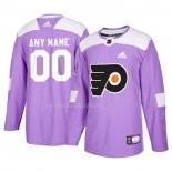 Maglia Hockey Philadelphia Flyers Personalizzate Viola