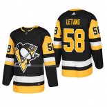 Maglia Hockey Pittsburgh Penguins Kris Letang Home Autentico Giocatore Nero