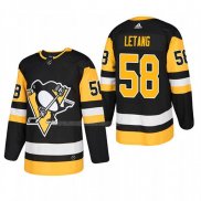 Maglia Hockey Pittsburgh Penguins Kris Letang Home Autentico Giocatore Nero