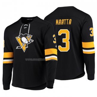 Maglia Hockey Pittsburgh Penguins Olli Maatta Platinum Nero
