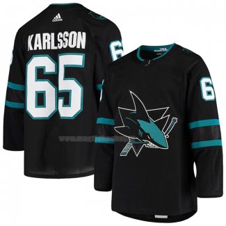 Maglia Hockey San Jose Sharks Erik Karlsson Alternato Autentico Nero